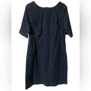 Boden Denim Dress Size 14 Polka Dots Preppy All Season Cute